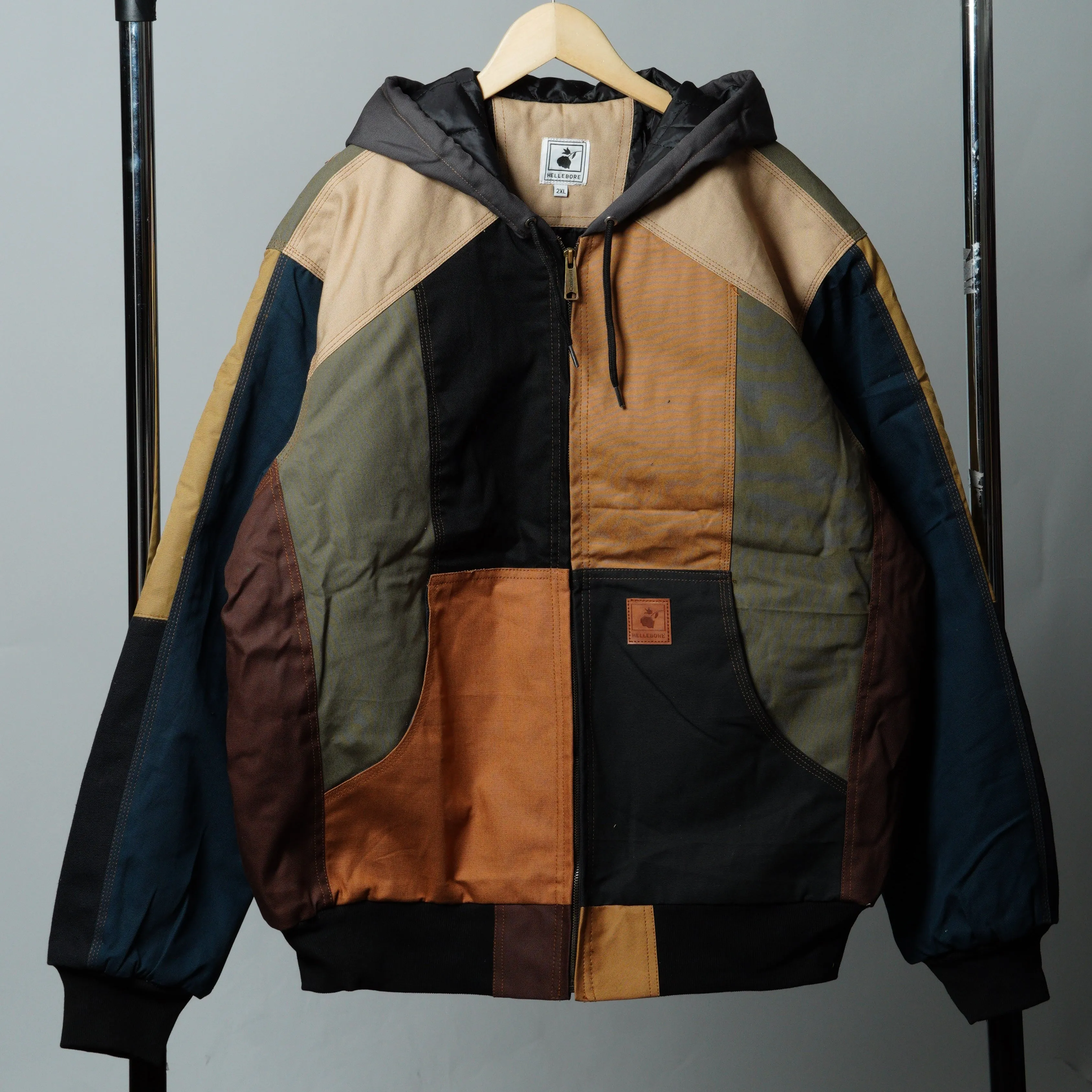 Workwear Colorblock Hooded Jacket Size 2XL