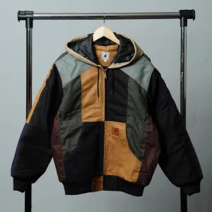 Workwear Colorblock Hooded Jacket Size L