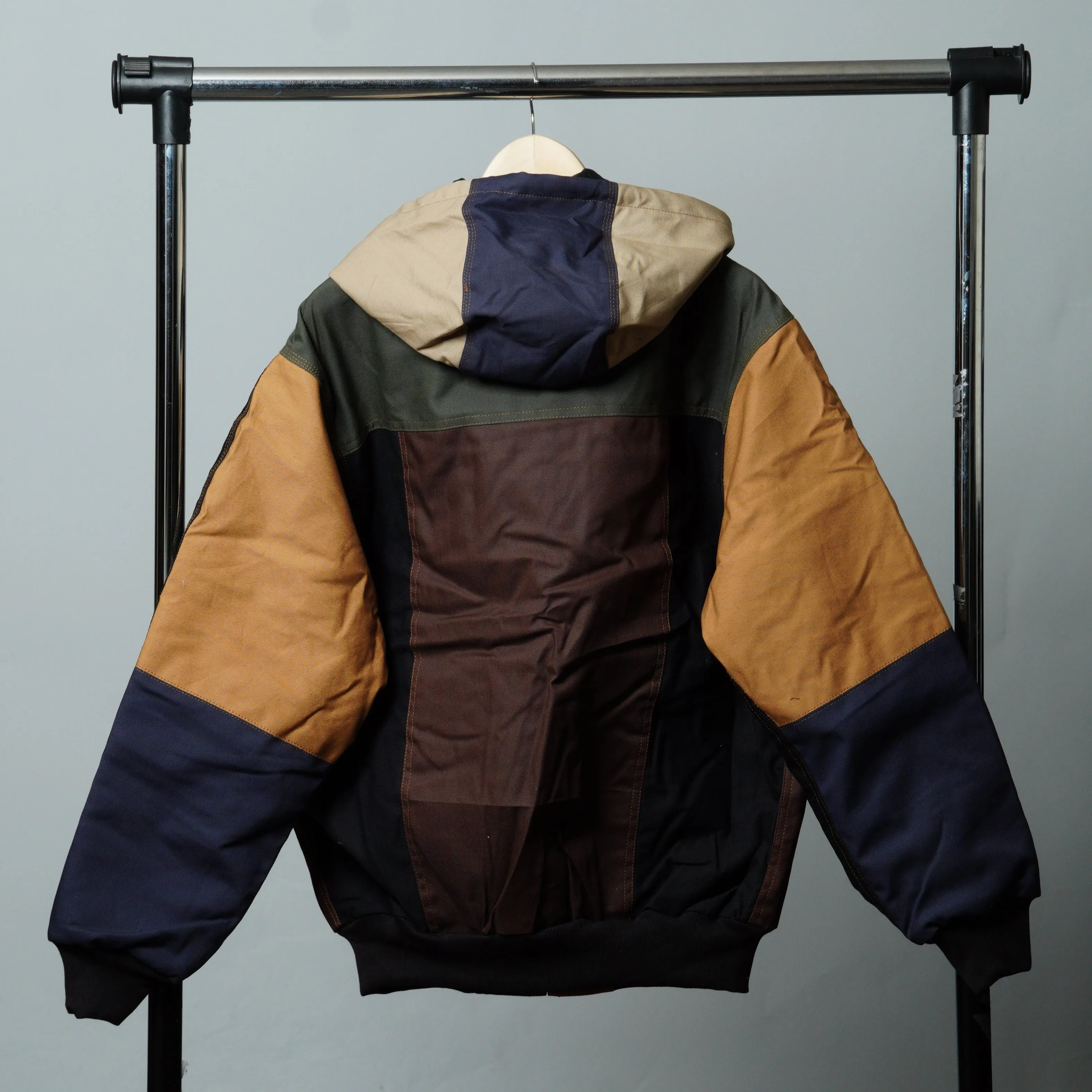 Workwear Colorblock Hooded Jacket Size L