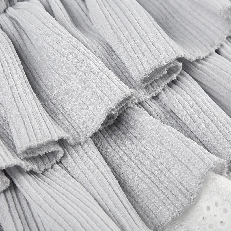 Y2K Ruffled Layered Mini Skirt