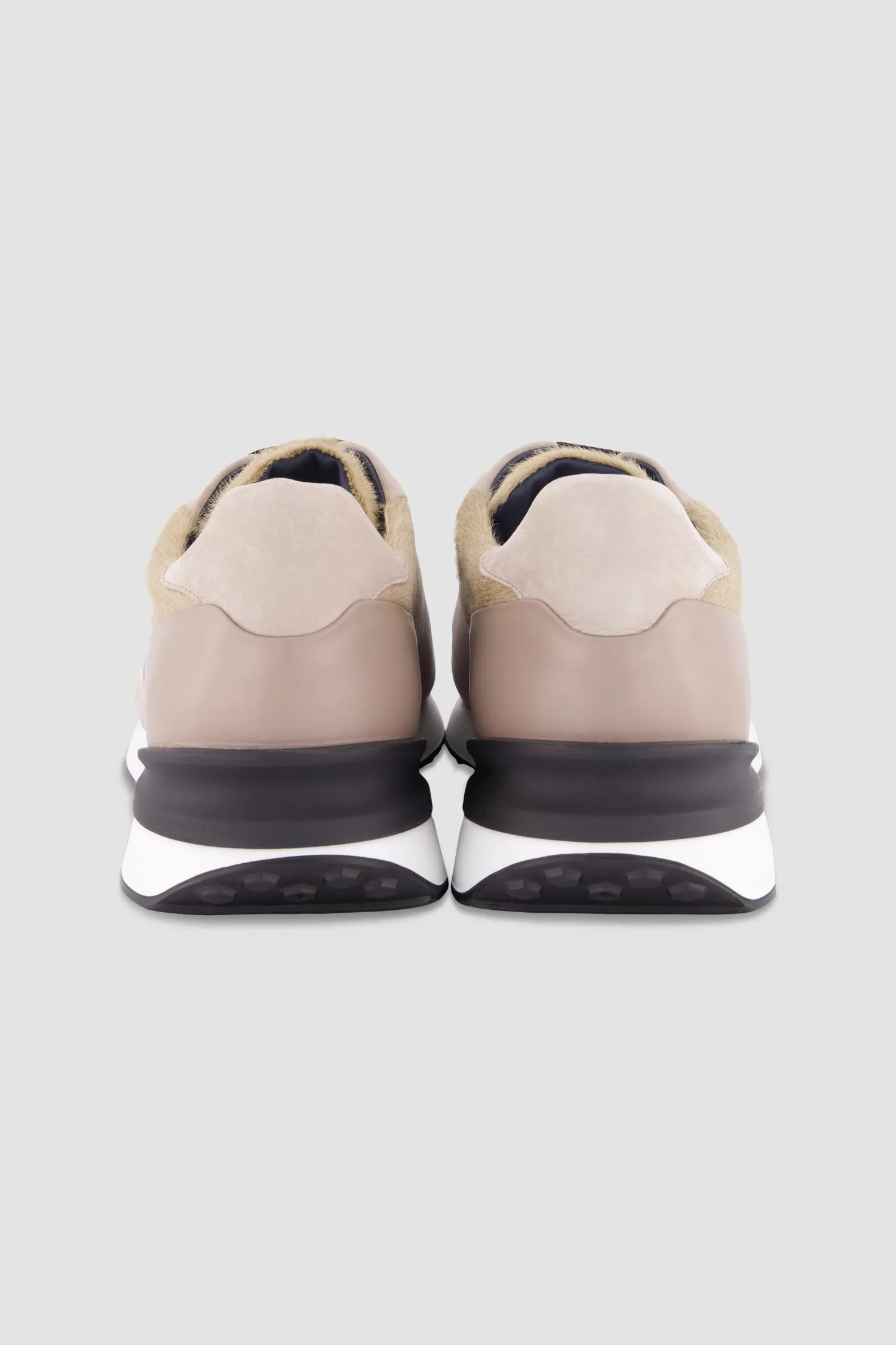 Zilli Beige Suede Calfskin Signature Sneakers