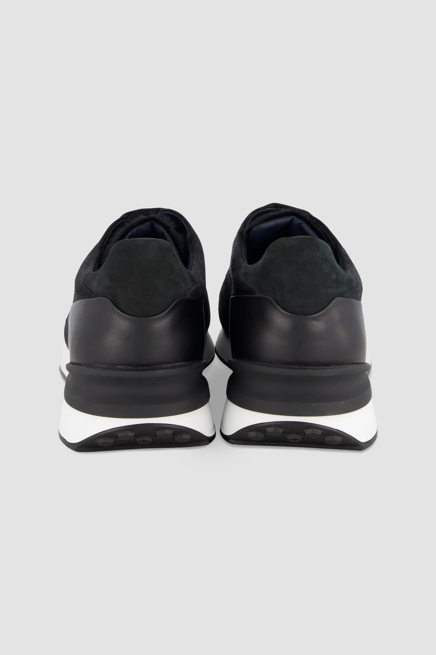 Zilli Black Leather and Suede Sneakers